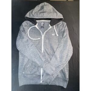 Billabong Grey Full Zip Hoodie Medium, M, Heather Gray